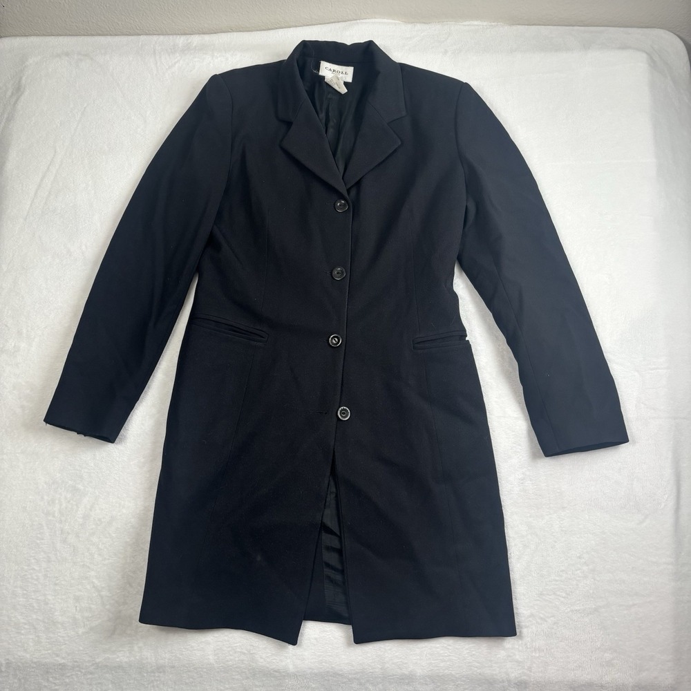VTG Caroll Paris Black Long Sleeve Blazer Suit Jacket Women's‎ Size 38